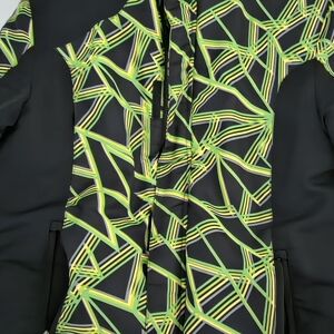 Falls Creek Black and Green Patterned Jacket